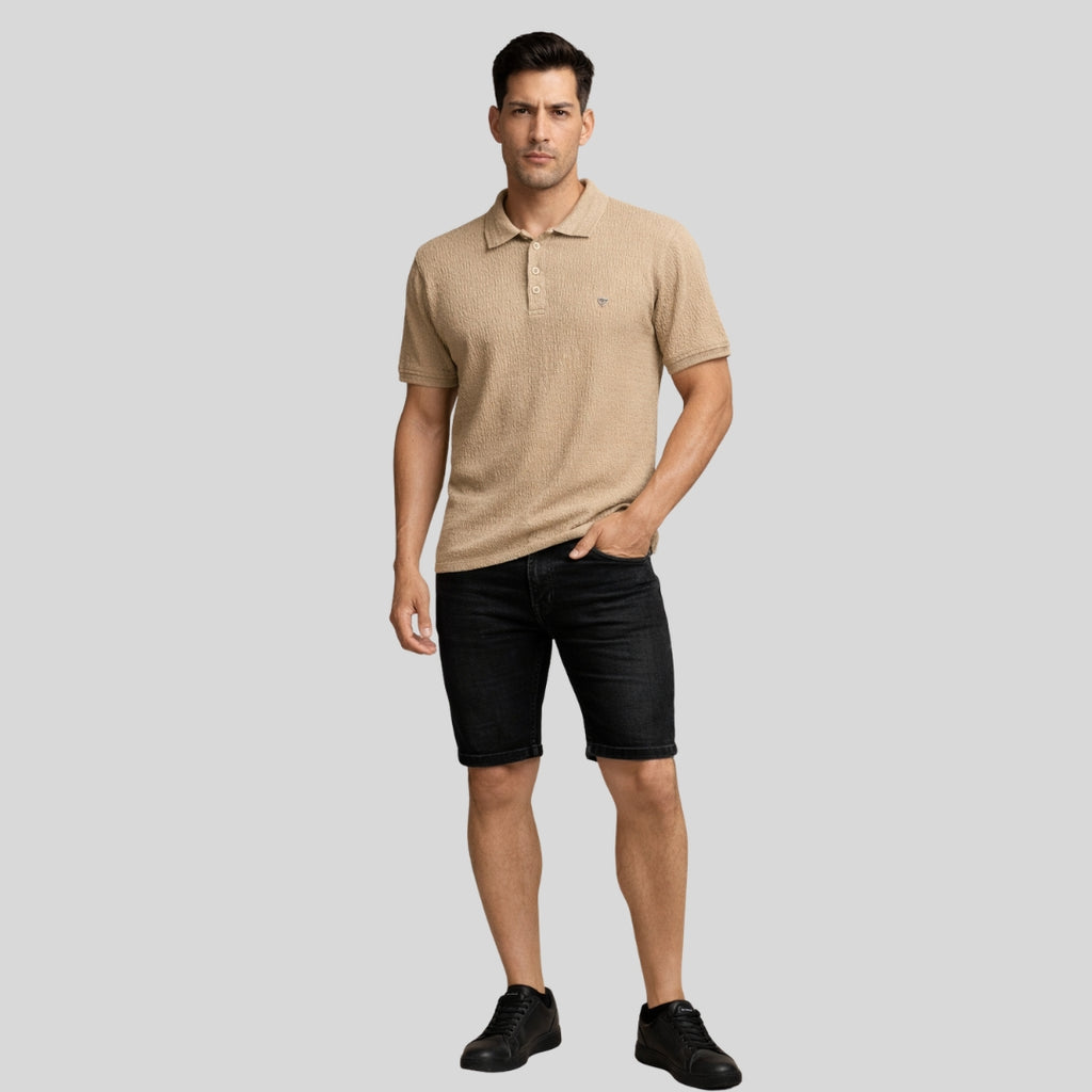 Polo Textura Beige
