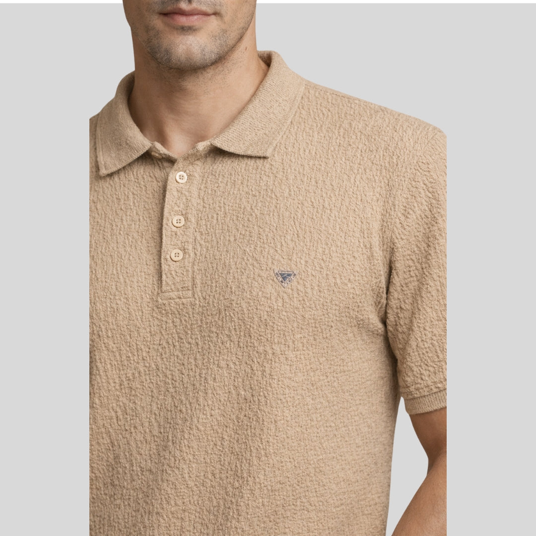 Polo Textura Beige
