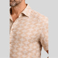 Camisa manga corta textura beige