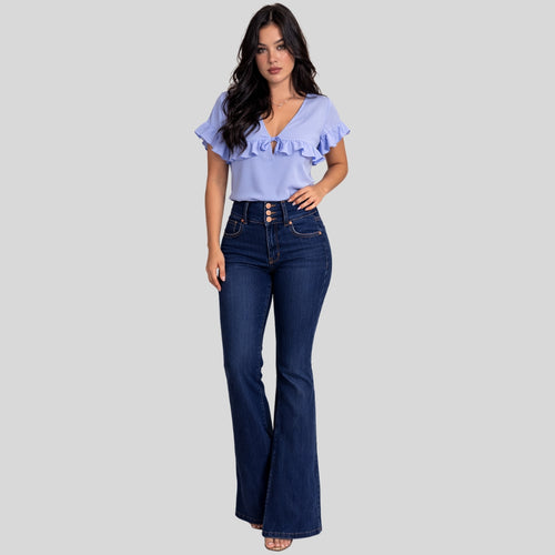 Blusa con lazo y detalles de boleros