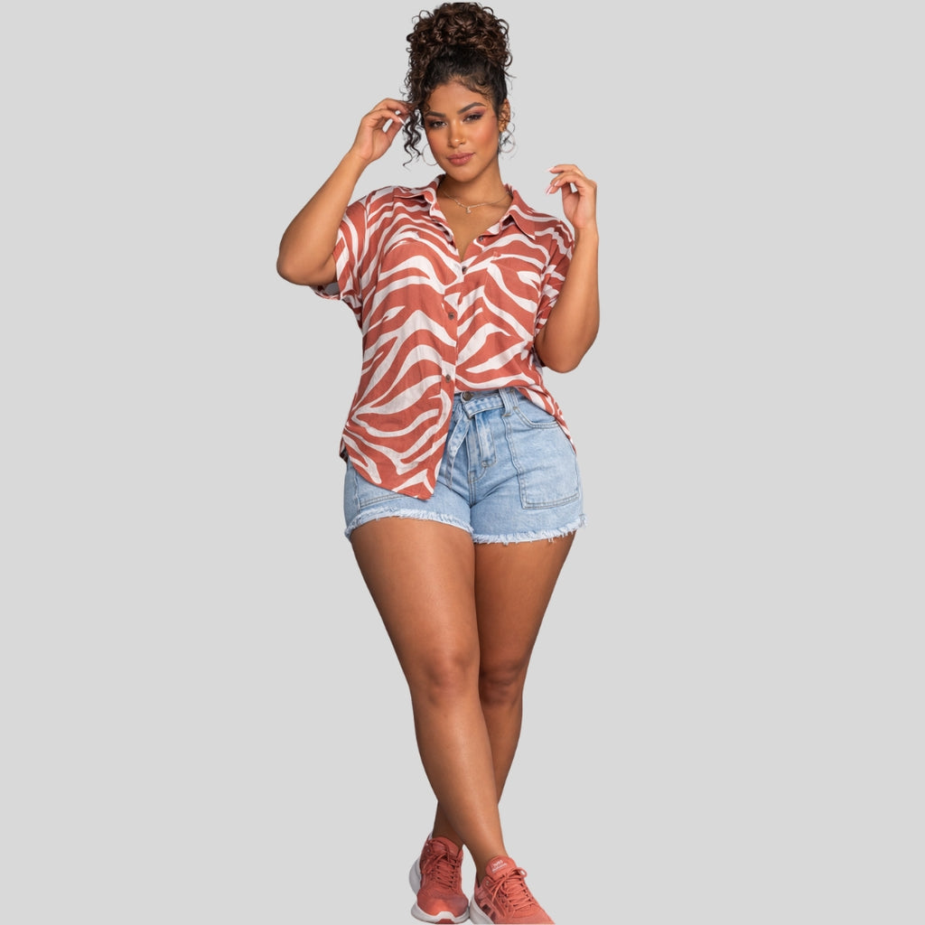 Camisa Estampada Oversize