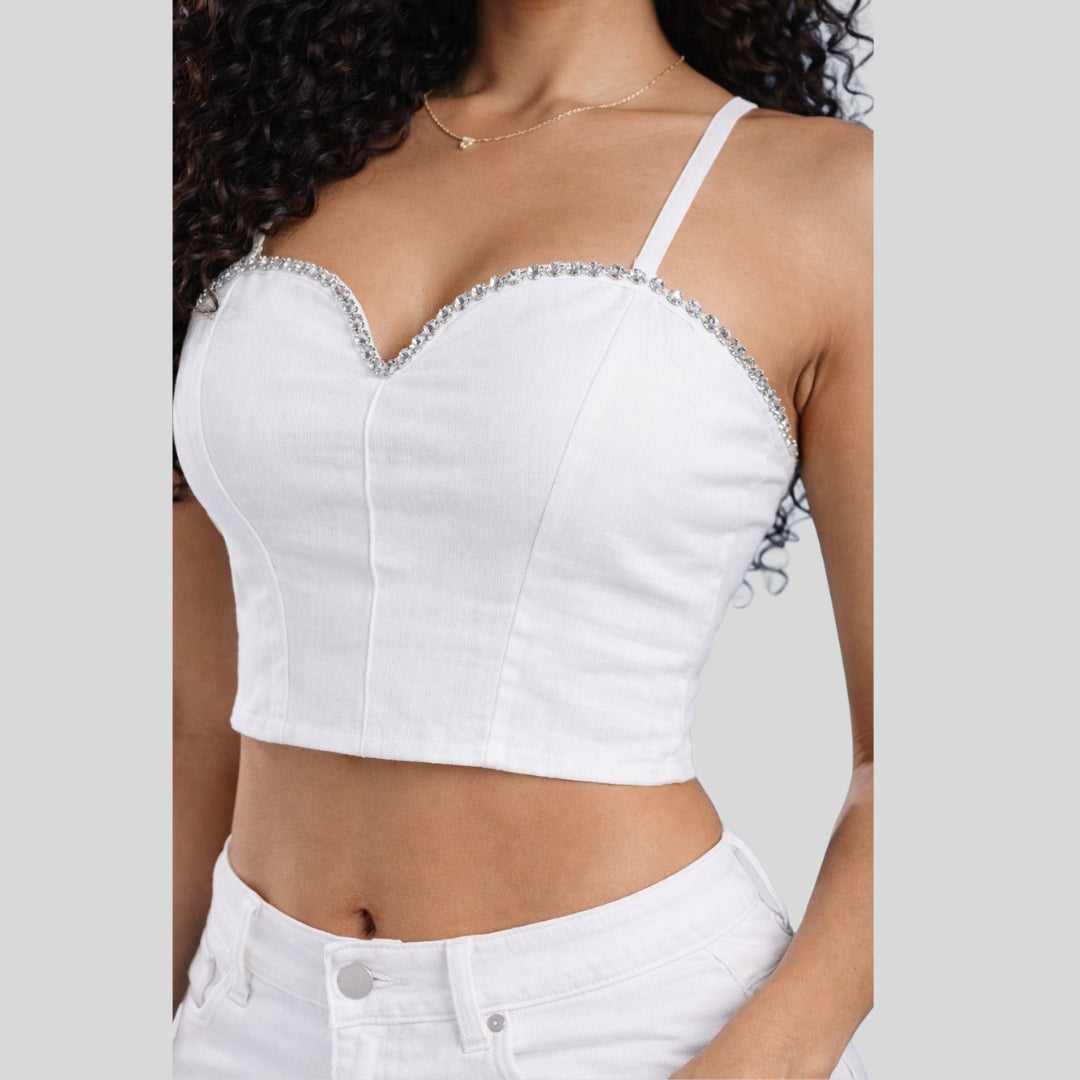Top Corset Brillo Delicado