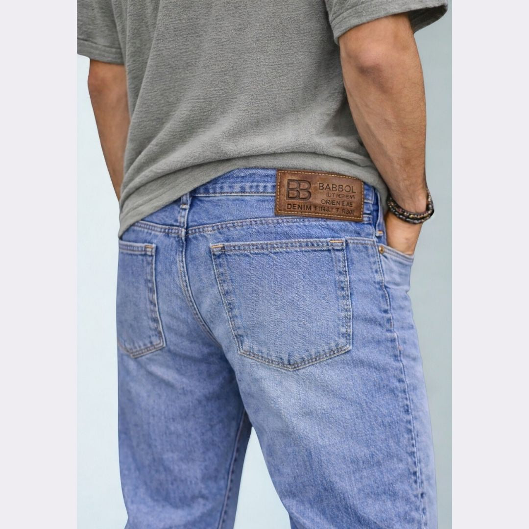 Jean Slim Fit Azul Claro con Roturas